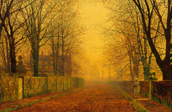 Evening Glow Signed on back: "P.L.R.", John Atkinson Grimshaw, 1836-1893, British