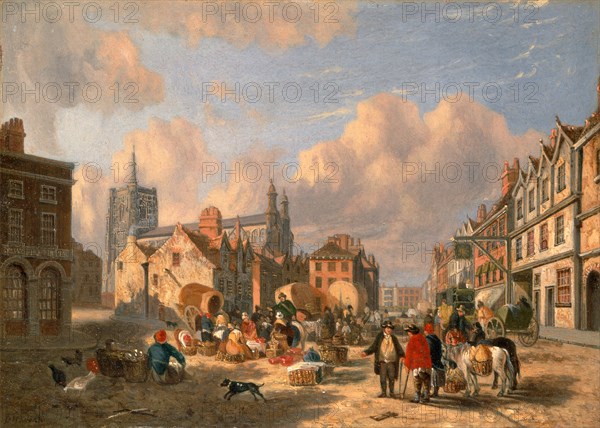 The Haymarket, Norwich Signed and dated, lower left: "D. H. 1825", David Hodgson, 1798-1864, British