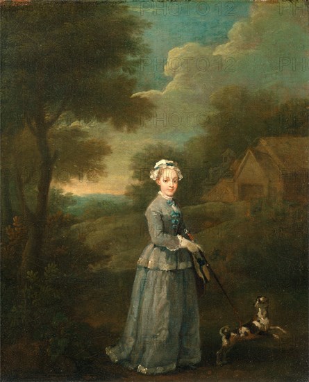 Miss Wood Miss Wood with her Dog, William Hogarth, 1697-1764, British