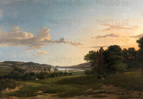 A View of Cessford and the Village of Caverton, Roxboroughshire in the Distance Signed and dated in brown paint, lower left: "Ptk Nasymth | 1813", Patrick Nasmyth, 1787-1831, British