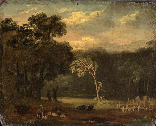 Sketch from Nature in Sion Park, London, Samuel Palmer, 1805-1881, British