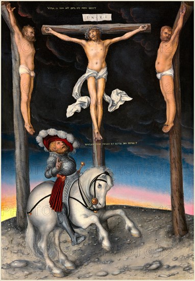 Lucas Cranach the Elder, German (1472-1553), The Crucifixion with the Converted Centurion, 1536, oil on panel
