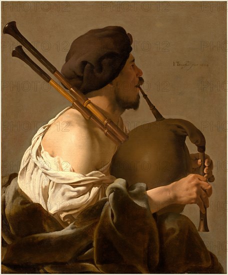 Hendrick ter Brugghen, Dutch (1588-1629), Bagpipe Player, 1624, oil on canvas