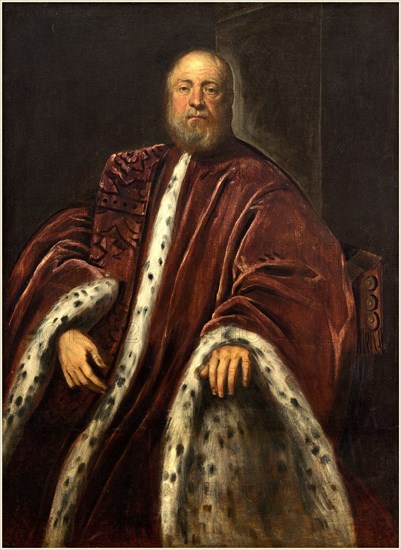 Jacopo Tintoretto, Italian (1518-1594), A Procurator of Saint Mark's, 1575-1585, oil on canvas