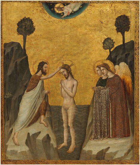 Master of the Life of Saint John the Baptist, Italian (active second quarter 14th century), The Baptism of Christ, probably 1330-1340, tempera on panel