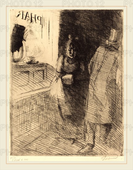 Albert Besnard, French (1849-1934), Prostitution (La Prostitution), c. 1886, etching and drypoint on laid paper
