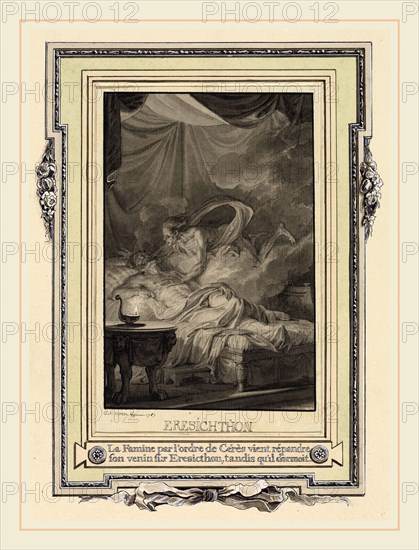 Jean-Michel Moreau, La Famine par l'ordre de Ceres ..., French, 1741-1814, 1767, pen and black ink and brush and black ink with gray wash