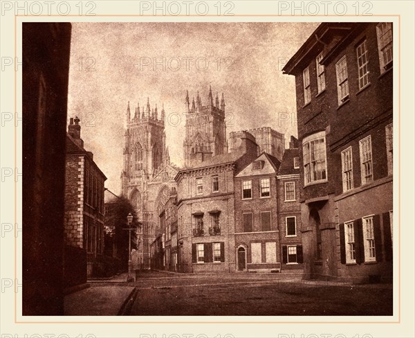 William Henry Fox Talbot, British (1800-1877), A Scene in York: York Minster from Lop Lane, 1845, salted paper print