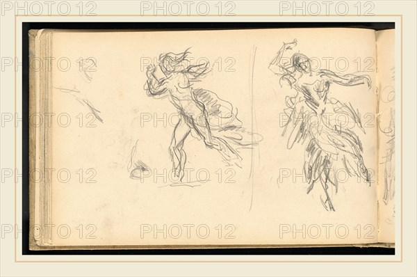 Paul Cézanne, Spanish Dancers, French, 1839-1906, 1883-1886, graphite on wove paper