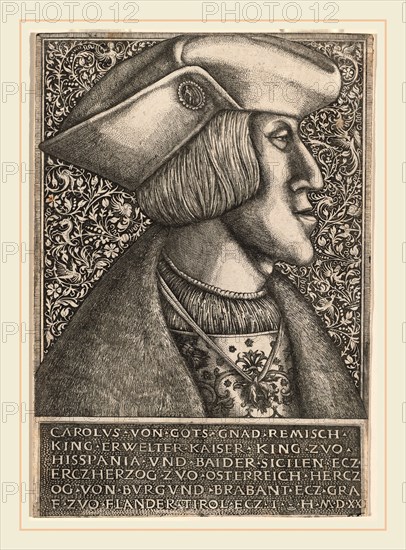 Hieronymus Hopfer, German (active c. 1520-1550 or after), Charles V, 1520, etching