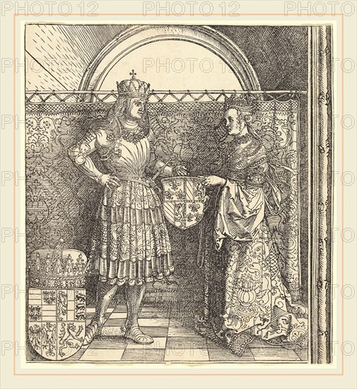 Albrecht DÃ¼rer, The Betrothal of Maximilian with Mary of Burgundy, German, 1471-1528, 1511, woodcut
