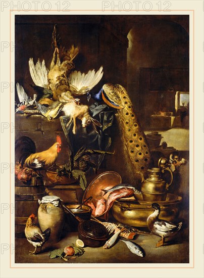 Antonio Maria Vassallo, The Larder, Italian, c. 1620-1664-1673, probably c. 1650-1660, oil on canvas