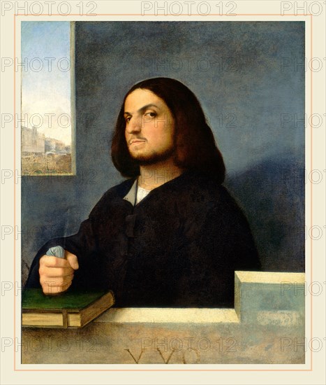 Giorgione and Titian, Portrait of a Venetian Gentleman, Italian, 1477-1478-1510, c. 1510, oil on canvas