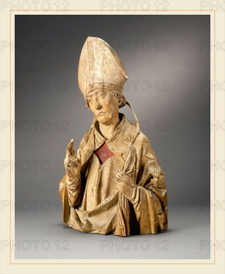 Tilman Riemenschneider, German (c. 1460-1531), A Bishop Saint (Burchard of WÃ¼rzburg?), c. 1515-1520, linden wood with traces of polychromy