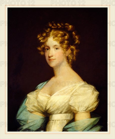 Gilbert Stuart, completed by an unknown artist, American (1755-1828), Charlotte Morton Dexter (Mrs. Andrew Dexter), 1808-c. 1825, oil on wood