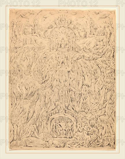 William Blake, British (1757-1827), The Last Judgment, c. 1809, pen and ink with wash over graphite