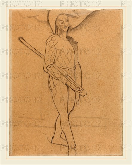 Juan Gris after Paul Cézanne, Harlequin, Spanish, 1887-1927, 1916, graphite on wove paper