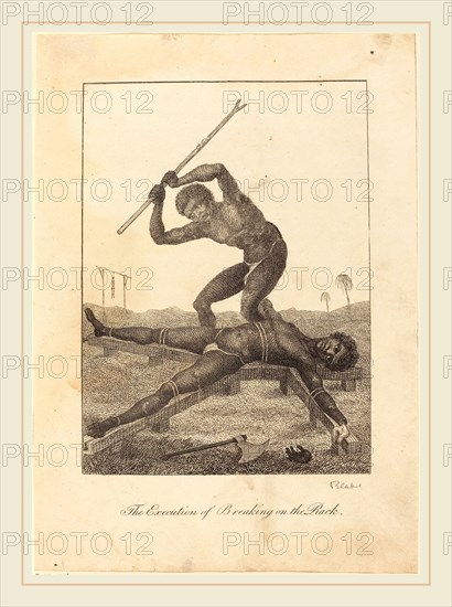 William Blake after John Gabriel Stedman, British (1757-1827), The Execution of Breaking on the Rack, 1793, engraving