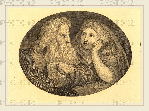 Thomas Butts, Jr. after William Blake, British (active c. 1806-1808), Lear and Cordelia, probably c. 1806-1808, engraving
