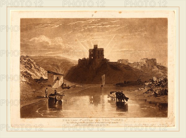 Joseph Mallord William Turner and Charles Turner, British (1775-1851), Norham Castle, published 1816, etching and mezzotint
