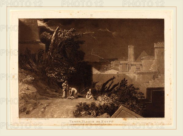 Joseph Mallord William Turner and William Say, British (1768-1834), Tenth Plague of Egypt, published 1816, etching and mezzotint