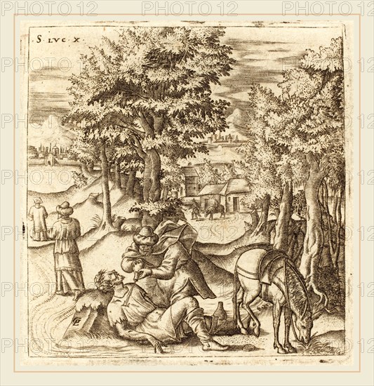 Léonard Gaultier, French (1561-1641), The Good Samaritan, probably c. 1576-1580, engraving