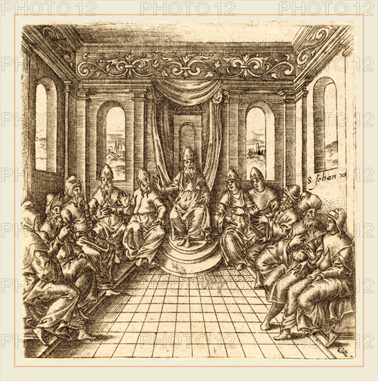 Léonard Gaultier, French (1561-1641), The Chief Priests and Pharisees, probably c. 1576-1580, engraving