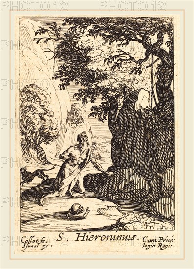 Jacques Callot, French (1592-1635), Saint Jerome, etching