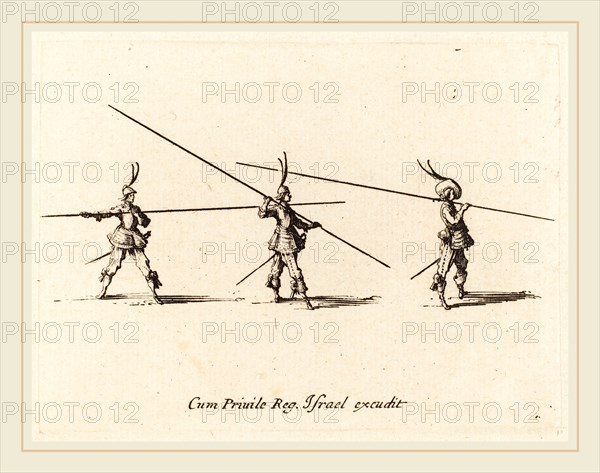 Jacques Callot, French (1592-1635), Drill with Tilted Pikes, 1634-1635, etching