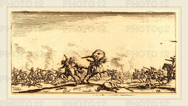 Jacques Callot, French (1592-1635), The Cavalry Combat with Pistols, c. 1632-1634, etching