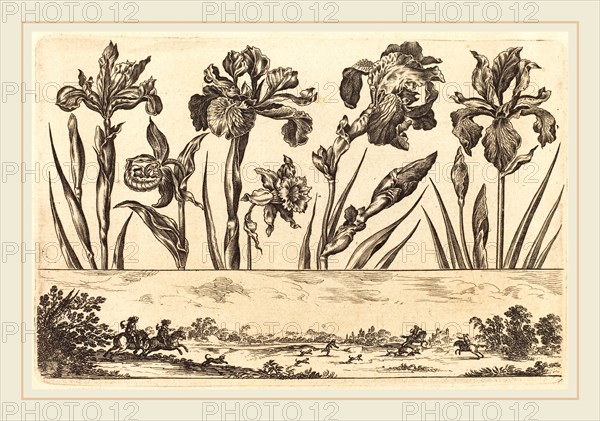 Nicolas Cochin after Balthasar Moncornet, French (1610-1686), Flower Print no.3, 1645, etching