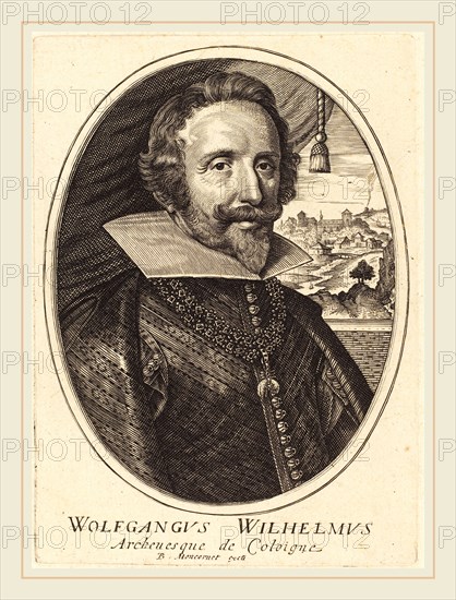 Balthasar Moncornet, French (c. 1600-1668), Wolfgang Wilhelm, engraving on laid paper