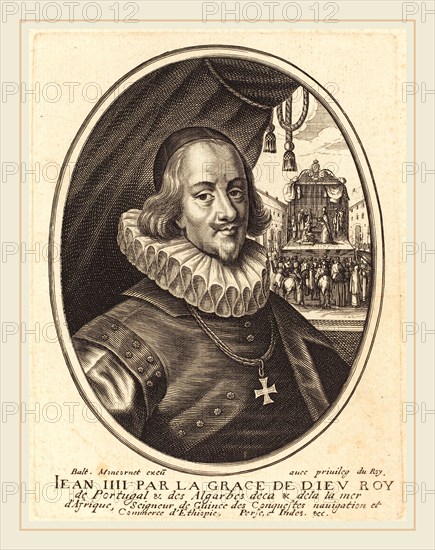 Balthasar Moncornet, French (c. 1600-1668), Jean IV, Duke of Bragance, engraving on laid paper