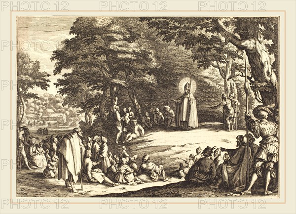 Jacques Callot, French (1592-1635), Saint Amond, 1621, etching on laid paper