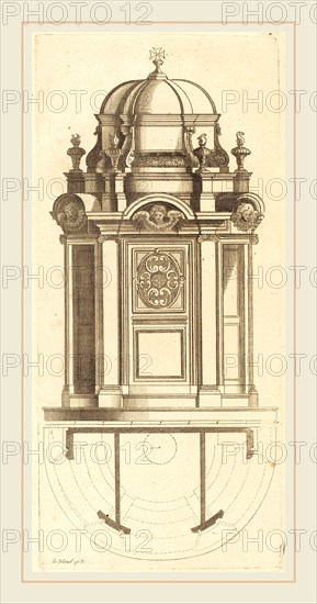 Jean Le Blond, French (c. 1635-1709), Plan et elevation des plus beaux confessionnaux de Paris, tres fidelemant mesure, published 1688, engraving