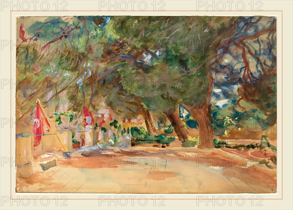 John Singer Sargent, A War Memorial, American, 1856-1925, 1918, watercolor and gouache over graphite on wove paper mounted on board