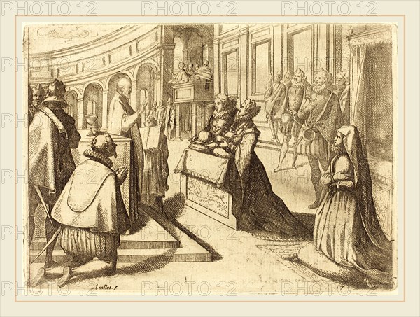 Jacques Callot, French (1592-1635), Marriage of Margaret of Austria and Philip III, 1612, etching on laid paper [restrike]