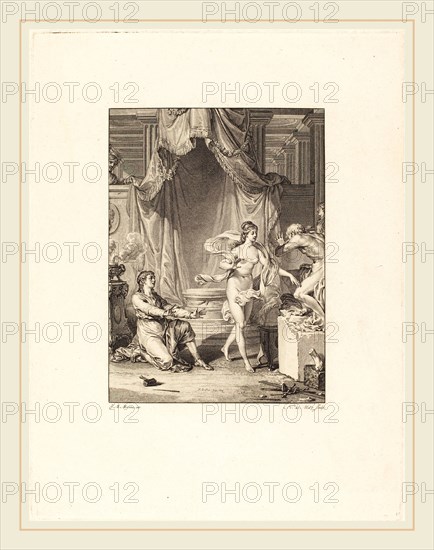 NoÃ«l Le Mire after Jean-Michel Moreau, French (1724-1801), Pygmalion, 1778, etching and engraving