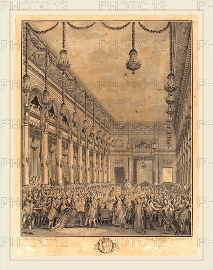 Jean-Michel Moreau, French (1741-1814), Le festin royal, 1782, engraving and etching