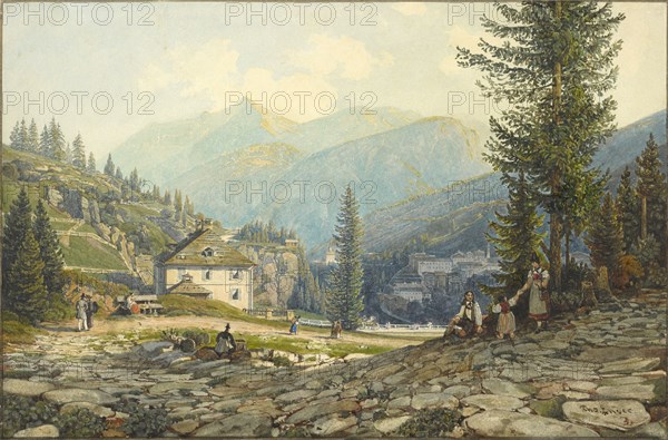 View of the Residence of Archduke Johann in Gastein Hot Springs