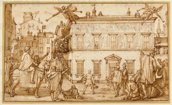 Taddeo Decorating the FaÃ§ade of the Palazzo Mattei