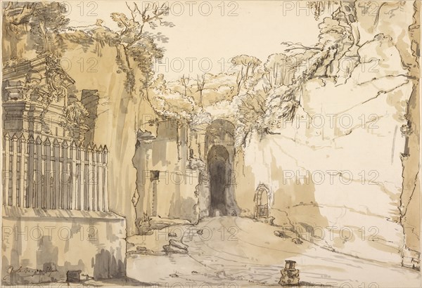 Vernet, L'entrée de la grotte à Pausilippe