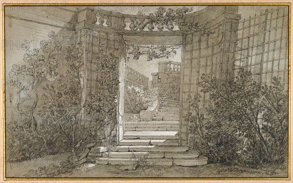 Landscape with a Staircase and a Balustrade