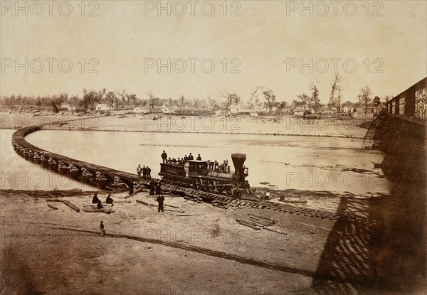 [Leavenworth, Lawrence, and Galveston Railroad Bridge across the