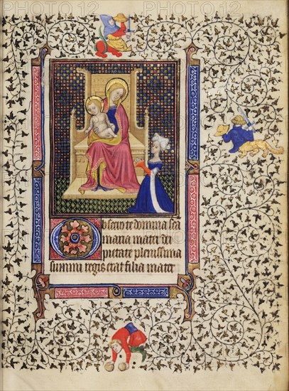 A Woman in Prayer before the Virgin and Child