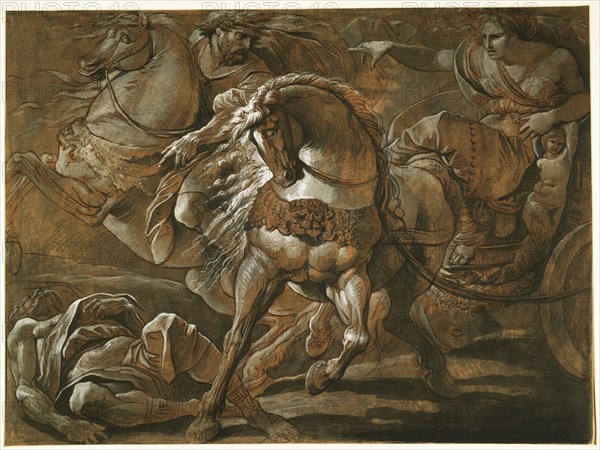 Tullia about to Ride over the Body of Her Father in Her Chariot