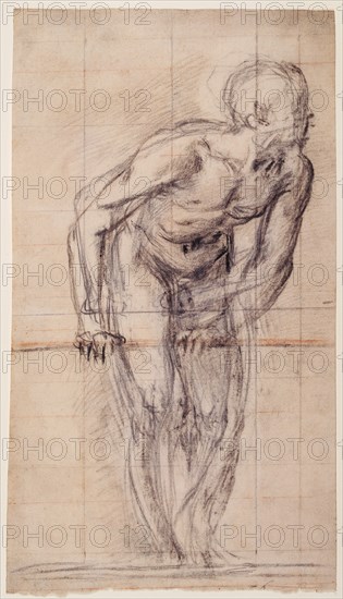 A Standing Male Nude (recto),  A Standing Male Nude (verso)