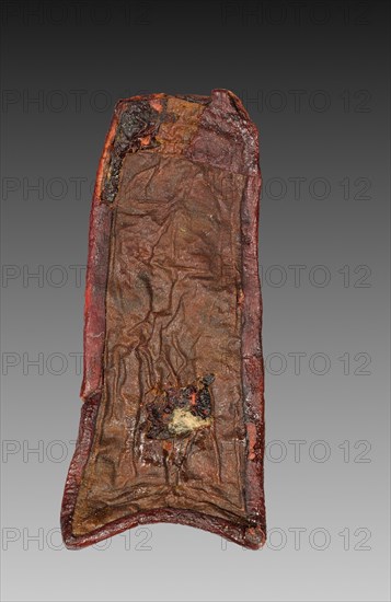 Mummy Band, 945-715 BC. Egypt, Third Intermediate Period, Dynasty 22, reign of Osorkon I. Stained leather; overall: 3.3 cm (1 5/16 in.).