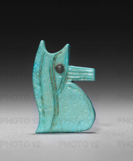 Eye of Horus Amulet, 945-715 BC. Egypt, Third Intermediate Period, Dynasties 22-25. Turquoise faience; overall: 2.2 x 0.5 cm (7/8 x 3/16 in.).