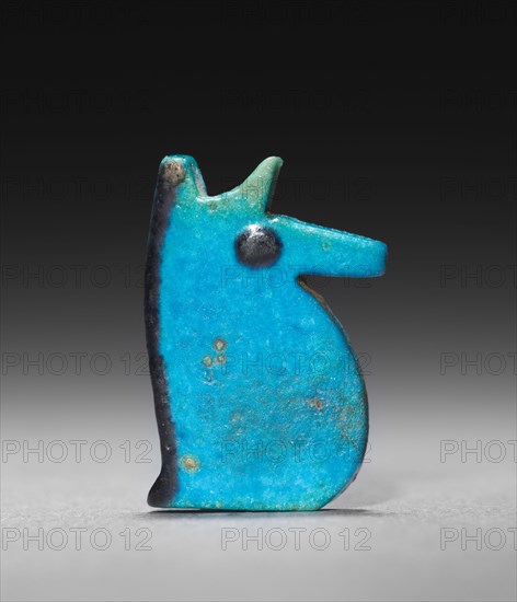 Eye of Horus Amulet, 945-715 BC. Egypt, Third Intermediate Period, Dynasties 22-25. Turquoise faience; overall: 2 x 0.6 cm (13/16 x 1/4 in.).